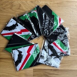 10 Gran Centenario Tequila and Mexico Soccer Team Bandannas Head Bands